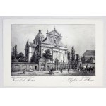 [KRAKOV]. Kosciół S Piotra. L'Eglise de St. Pierre. Forma litografie. 11,1x18,3 na arche. 14,8x21,...