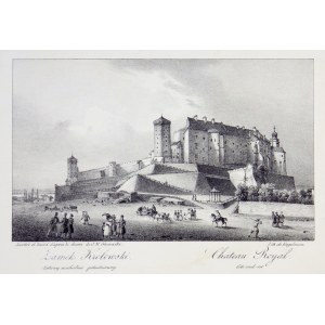 [KRAKOW]. Königliches Schloss von der [!] Ost-Süd-Seite. Cháteau Royal coté sud-est. Lithographie-Formular. 11,...
