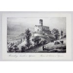 [LIPOWIEC]. Zřícenina hradu Lipowiec. Ruines du Château à Lipowiec. Forma litografie. Na arše 11,2x18,7. 14,8x21,...