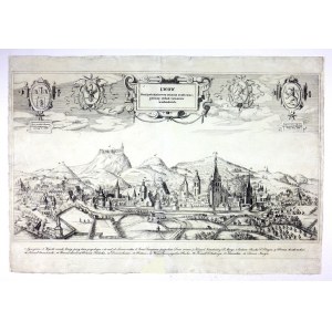 [LWÓW]. Lvov southern Rus' capital city. 1835. copy of a panorama by Braun and Hogenberg.