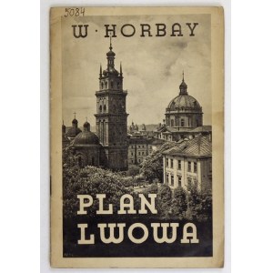 [LWÓW]. Horbaya plan orientacyjny Wielkiego Lwowa. Plan barwny form. 44,5x63 cm.