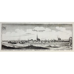 [WASHINGTON]. Soldin. Die Haupt Stadt in der Newmarck. Copperplate form. 12.4x35 cm.