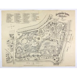 [WROCŁAW]. Zoologischer Garten Breslau. Plan na ark. 32x41,8 cm.