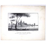 [ZOLKIEW]. Orthodox church in the village of Paka from the east and north, Zolkievsk region. Lithograph form. 11.3x19.3 on ark....