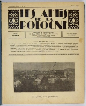 Les AMIS de la Pologne. Yearbook 1929.