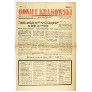 GONIEC Krakowski. R. 5, nr 122: 27 V 1943. Groby katyńskie, lista katyńska..