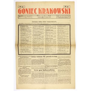 GONIEC Krakowski. R. 5, č. 135: 11. června 1943: Katyňský list.....