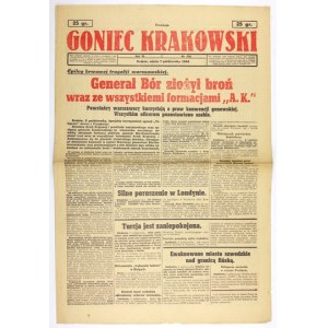 GONIEC Krakowski. R. 6, nr 235: 7 X 1944. Kapitulacja Powstania Warszawskiego.