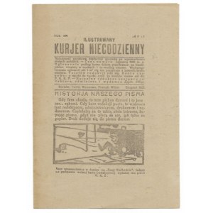 ILLUSTROWANY Kurjer Niecodzienny. Kraków, Lwów [und anderswo]. Herausgeber. Zygm. Olboy [= Zygmunt Olszewski]. 16d. Broschüre. R. 001,...