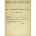 SUNDAY issued on the day of the presentation of the flag to the 51st p. p. strz. kres. 27 V 1928 in Brzeżany. Brzeżany, V 1928. red....