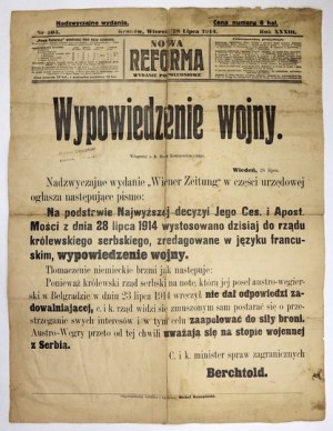 NOWA Reforma - wypowiedzenie I wojny światowej.