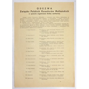 Kriegsvorbereitungen der Assoziation des Malteserordens. VIII 1939.