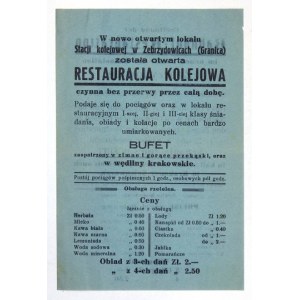 W NOWO otwartym lokalu Stacji kolejowej w Zebrzydowicach (Granica) została otwarta restauracja kolejowa [...]...