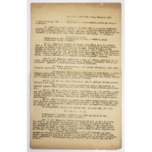 DECREE of February 28, 1945 on the exclusion of hostile elements from Polish society. B. m. III 1945. 4, p. [4]....