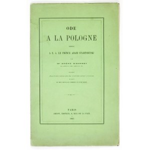 HOËNE-WRONSKI [Victoire-Henriette] - Ode a la Pologne dédiée a S. A. le prince Adam Czartoryski par ... Précédée d&amp;#...