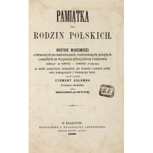 A. Nowolecki - Stručné zprávy o popravených v sibiřském exilu v letech 1861-1866.