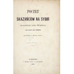 POCZET skazańców na Sybir do guberni tylko Wiatskiej z powstania roku 1830/31, sporządzony w Wiatce 1832 r....
