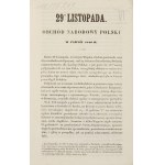 BERICHT über die 16. Feier zum Jahrestag der polnischen Revolution von 1830, die am 29. November 1846 in Paris stattfand. Paris 1846...