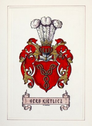 Herb Kietlicz. Podobizna autorstwa S. Kobielskiego.