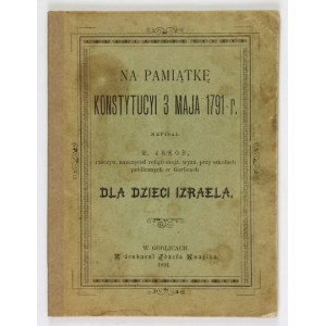 O Ústavě 3. května pro syny Izraele. 1891.