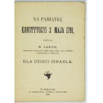 O Konstytucji 3 Maja dla dzieci Izraela. 1891.