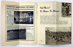 NAD MORZE for sun, for health. Gdynia [1934]. Gdynia Tourist Propaganda Association. 8, s. [20]....