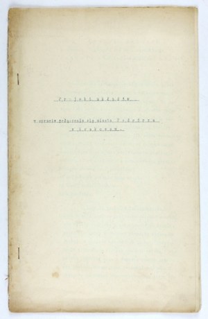 Project for the incorporation of Podgórze into Cracow in 1915. Typescript reproduced.