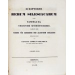 SCRIPTORES rerum silesiacarum oder Sammlung Schlesischer Geschitschreiber [...]. Bd. 3-4. Breslau 1847-1850. J....