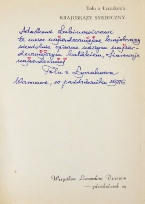 W. SCHOLGINIA - Syrdite Krajubras. 1984. dedication by the author.