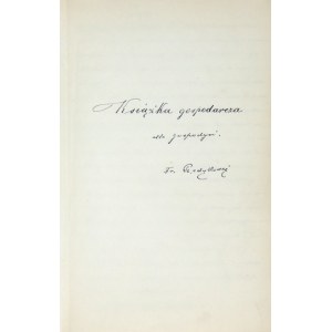 [MANUSCRIPT]. Hospodářská kniha pro hospodyně Fr. Prędykowa (?). [Počátek 20. let 20. století?].