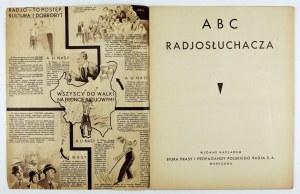 ABC of the radio listener. Warsaw [193-]. Polish Radio Press and Propaganda Bureau. 4, s. 30, [2]. Brochure. Rebound from 