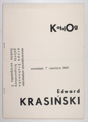 Kraków Group.  Edward Krasinski. Catalog. 1969.