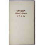 Faksimile rukopisov Ústavy 3. mája 1791 a Štatútu priateľov Ústavy 3. mája.