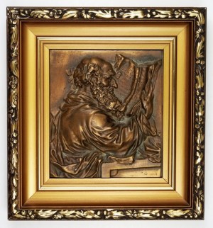 J. Gutenberg - bronze plaque. Ca. 1900