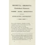 Mickiewicz A. - Pierwsze autoryzowane wyd. Reduty Ordona. 1833.