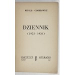W. Gombrowicz - Dziennik (1953-1956). 1957. Wyd. I.