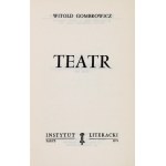 GOMBROWICZ Witold - Divadlo. Paříž 1971. literární institut. 8, s. 221, [2]. Brož. Sebrané spisy, sv. 5; Bibliot....