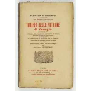 O benátských kurtizánách 16. století (italsky a francouzsky). 1911