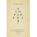 TUWIM Juljan - A to pan zna? Warszawa [1925]. Druk. Rola. 16d, s. [4], 115, [1]. opr. ppł. z epoki z zach. okł....