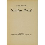 SŁONIMSKI Antoni - Hour of poetry. Warsaw 1923. the Ignis Publishing Society. 16d, p. 118, [2]....