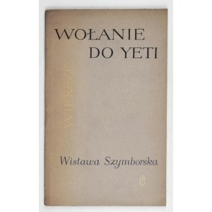 SZYMBORSKA Wisława - Wołanie do Yeti. Gedichte. 1957. 1. Auflage.