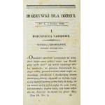 ROZRYWKI dla dzieci herausgegeben von Klementyna Hoffmann. R. 5, Bd. 9: I-VI 1828.
