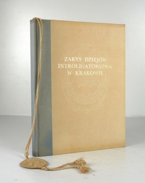 DOBRZYCKI Jerzy - Zarys dziejów introligstwa w Krakowie. Kraków 1968 - Section of bookbinders at the Guild of Miscellaneous Crafts....