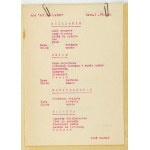 [EMILIA PLATER M/S, menu]. Zbierka denných menu pre cestujúcich na lodi z dní 3-6, 8-...