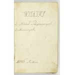 [RĘKOPIS]. Rękopiśmienna księga Wyjątki z Dzieł Pożytecznych i Zabawnych z 1846.