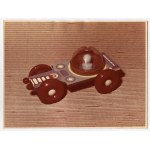 [TOYS, project photos]. A set of 10 color photographs depicting the designs of wooden children's toys Z...