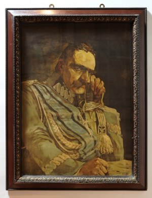 Józef Piłsudski - litografia Jana Gumowskiego z 1921.