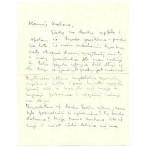 [PIŁSUDSKA Wanda]. Handwritten letter from Wanda Pilsudska to her mother Alexandra in London,...