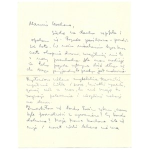 [PIŁSUDSKA Wanda]. Odręczny list Wandy Piłsudskiej do matki Aleksandry w Londynie,...
