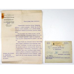 [KONOPCZYŃSKI Władysław, Brief an einen Gelehrten]. Typografischer Brief von Władysław Landzberg, wissenschaftlicher Sekretär der Polnischen Sekte...